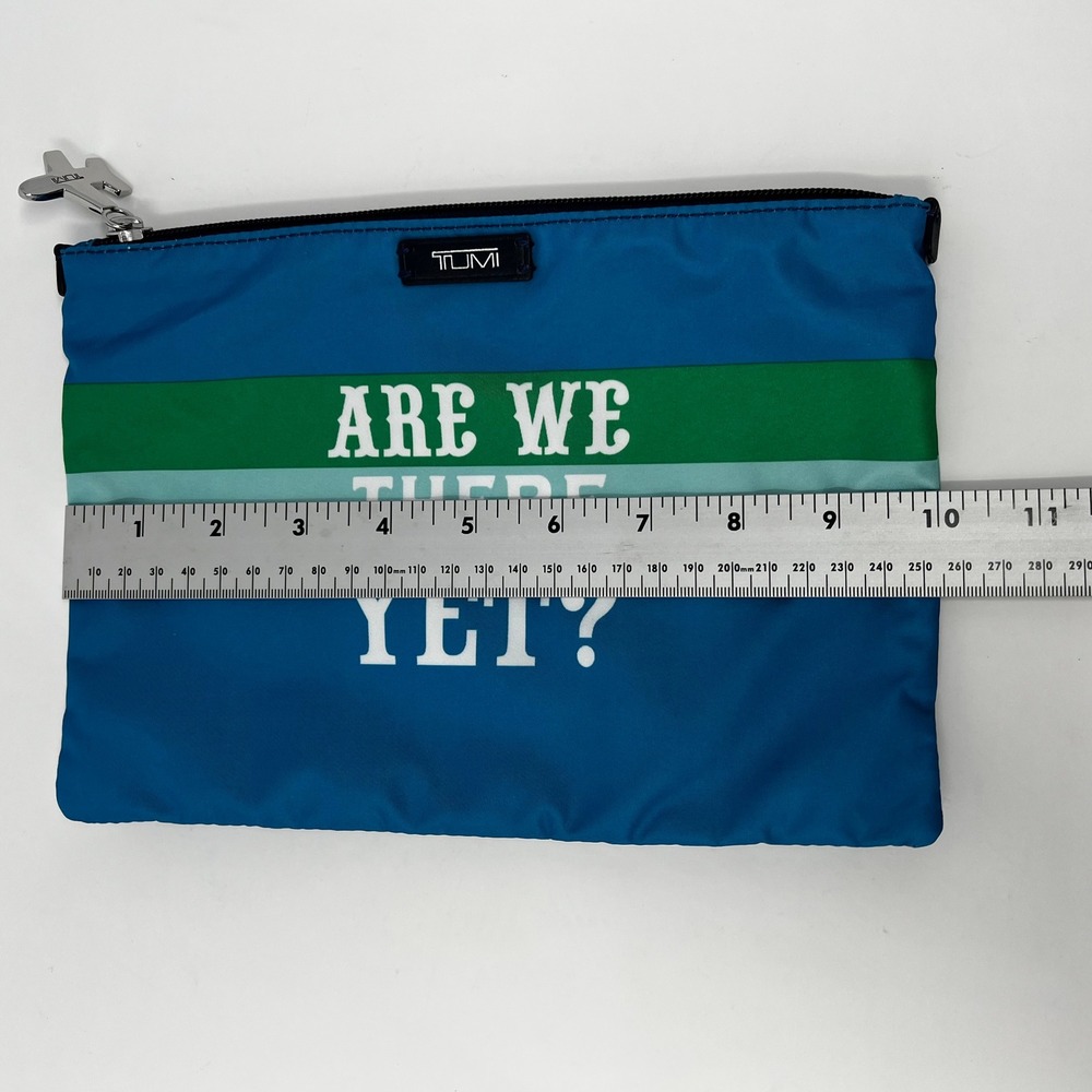 Tumi Jonathan Adler Just In Case Travel Duffel Bag Pouch Are We There Yet? Blue - Picture 9 of 9